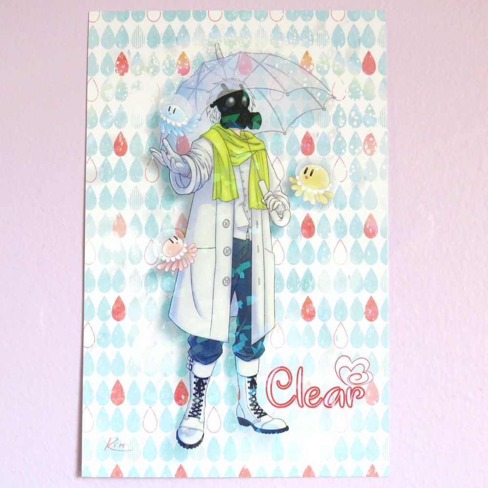 CLEAR - DRAMAtical Murder Premium Holographic Art Print by TreeColours