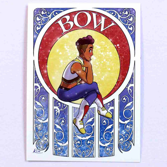 Premium small shimmer print of Bow from She-ra and the Princesses of Power.