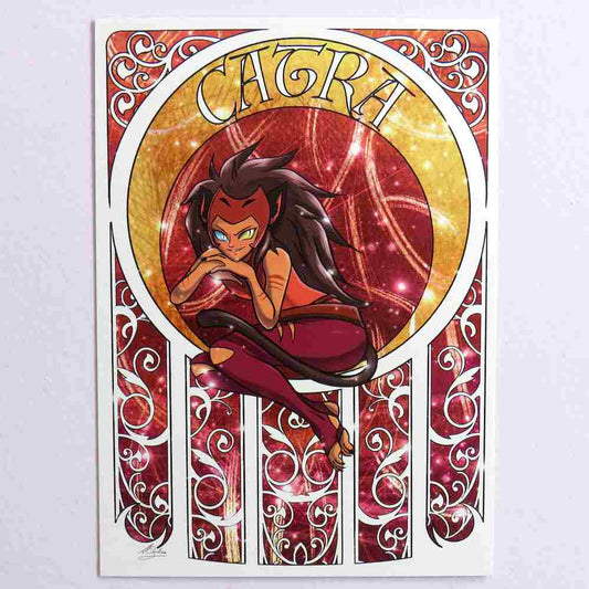 Premium small shimmer print of Catra from She-ra and the Princesses of Power.