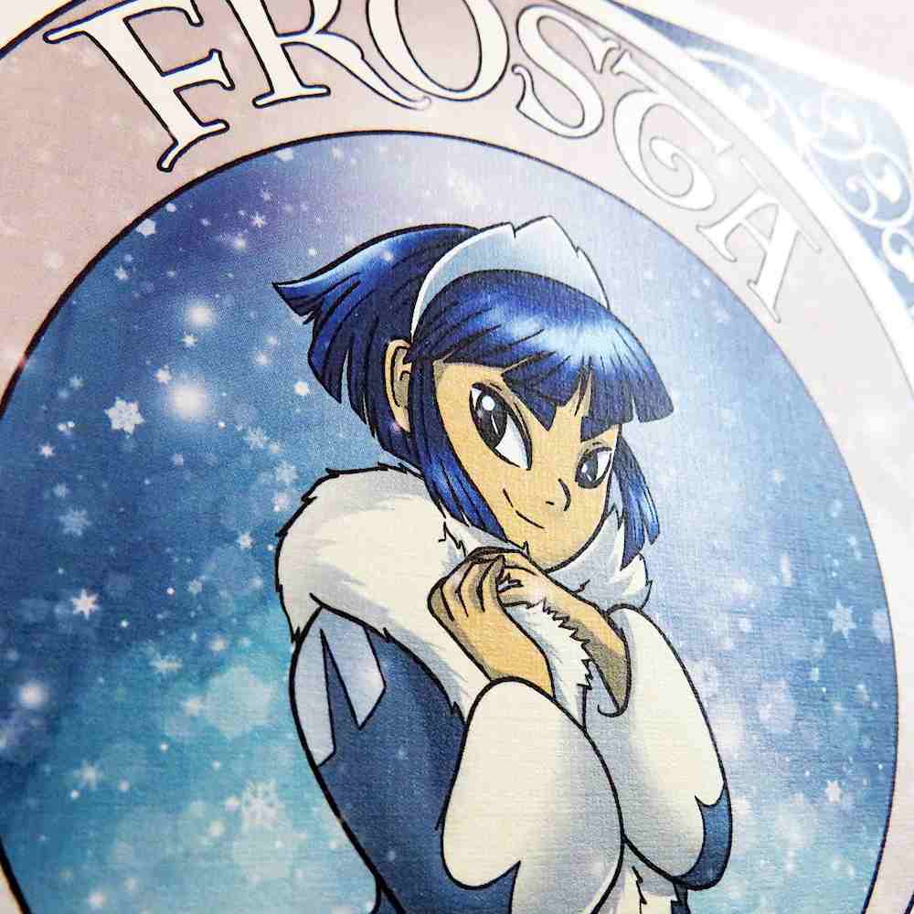 Premium small shimmer print of Frosta from She-ra and the Princesses of Power.