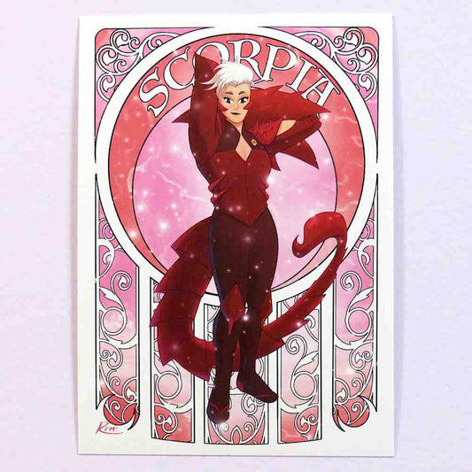 Premium small shimmer print of Scorpia from She-ra and the Princesses of Power.