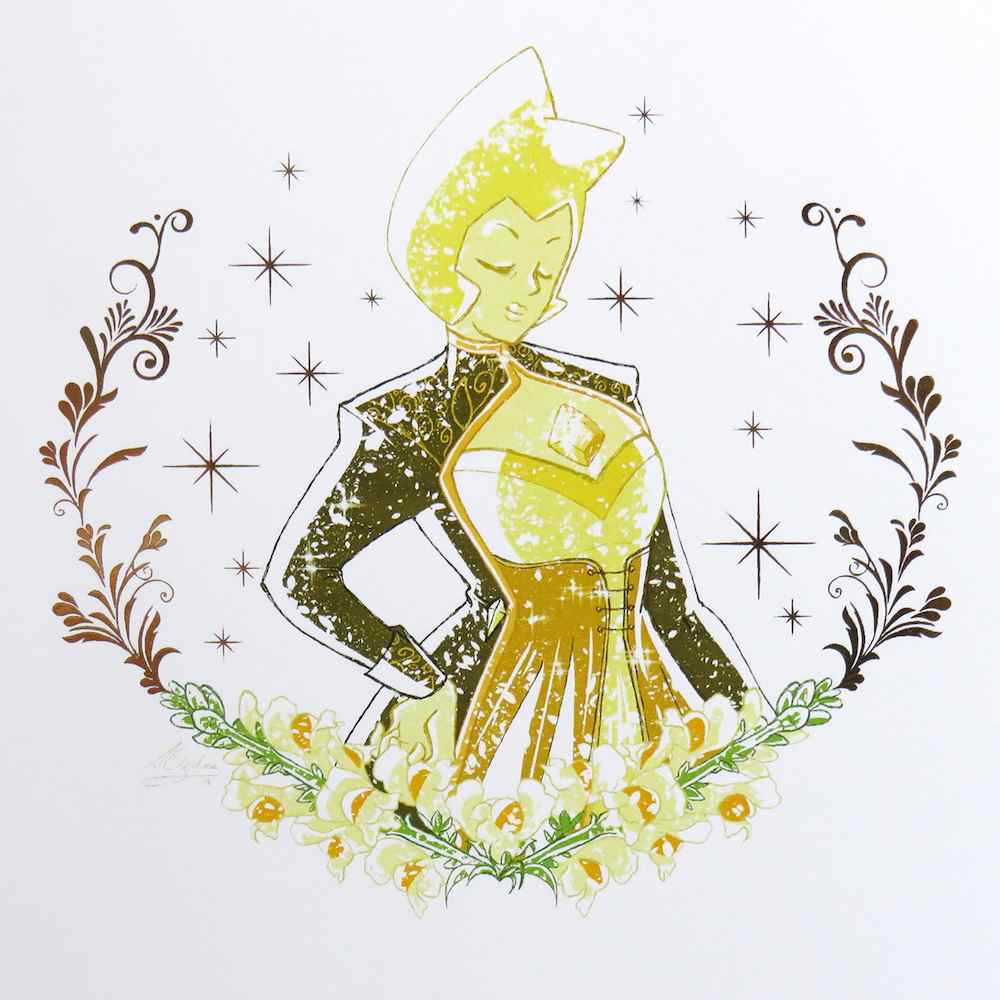 Yellow Character Couple - Custom Diamond Art - PaintingsCart